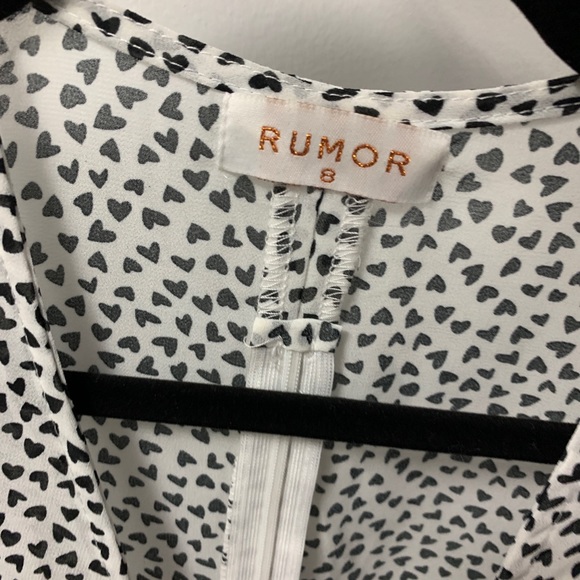 White with small black hearts. - Picture 2 of 3